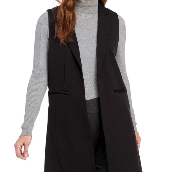 Suzy Shier Jackets & Blazers - Suzy Shier Black Classic Duster Vest